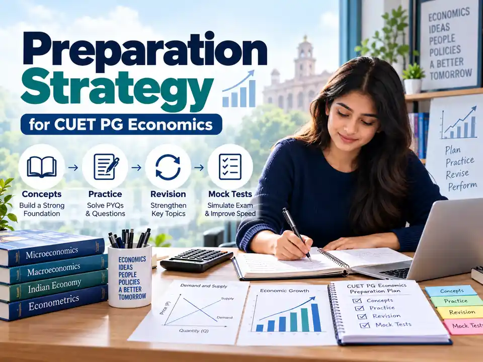 CUET PG Economics preparation strategy with concepts, practice, revision and mock tests