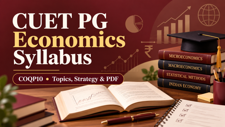CUET PG Economics Syllabus COQP10 topics, strategy and PDF